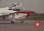 Image of aircraft T-2C Beeville Texas Naval Air Station Chase Field USA, 1982, second 43 stock footage video 65675052114