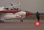 Image of aircraft T-2C Beeville Texas Naval Air Station Chase Field USA, 1982, second 44 stock footage video 65675052114