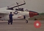 Image of aircraft T-2C Beeville Texas Naval Air Station Chase Field USA, 1982, second 46 stock footage video 65675052114