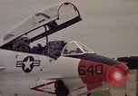 Image of aircraft T-2C Beeville Texas Naval Air Station Chase Field USA, 1982, second 58 stock footage video 65675052114