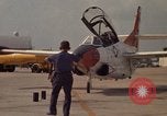 Image of aircraft T-2C Beeville Texas Naval Air Station Chase Field USA, 1982, second 15 stock footage video 65675052116
