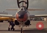 Image of aircraft T-2C Beeville Texas Naval Air Station Chase Field USA, 1982, second 24 stock footage video 65675052116