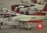 Image of aircraft T-2Cs Beeville Texas Naval Air Station Chase Field USA, 1982, second 9 stock footage video 65675052117
