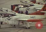 Image of aircraft T-2Cs Beeville Texas Naval Air Station Chase Field USA, 1982, second 11 stock footage video 65675052117