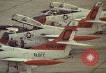 Image of aircraft T-2Cs Beeville Texas Naval Air Station Chase Field USA, 1982, second 14 stock footage video 65675052117