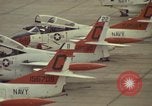 Image of aircraft T-2Cs Beeville Texas Naval Air Station Chase Field USA, 1982, second 15 stock footage video 65675052117