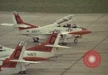 Image of aircraft T-2Cs Beeville Texas Naval Air Station Chase Field USA, 1982, second 18 stock footage video 65675052117