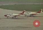 Image of aircraft T-2Cs Beeville Texas Naval Air Station Chase Field USA, 1982, second 25 stock footage video 65675052117