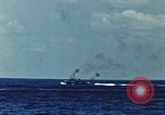 Image of battleships Pacific Ocean, 1945, second 14 stock footage video 65675052148