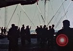 Image of hangar deck of carrier Pacific Ocean, 1945, second 21 stock footage video 65675052158
