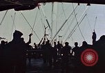 Image of hangar deck of carrier Pacific Ocean, 1945, second 34 stock footage video 65675052158