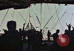 Image of hangar deck of carrier Pacific Ocean, 1945, second 42 stock footage video 65675052158