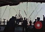 Image of hangar deck of carrier Pacific Ocean, 1945, second 47 stock footage video 65675052158