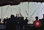 Image of hangar deck of carrier Pacific Ocean, 1945, second 52 stock footage video 65675052158
