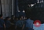 Image of hangar deck of carrier Pacific Ocean, 1945, second 57 stock footage video 65675052158