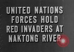 Image of bridge building across Naktong River Korea, 1950, second 5 stock footage video 65675052161