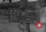 Image of bridge building across Naktong River Korea, 1950, second 14 stock footage video 65675052161