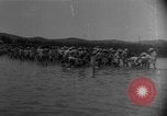 Image of bridge building across Naktong River Korea, 1950, second 31 stock footage video 65675052161