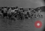 Image of bridge building across Naktong River Korea, 1950, second 34 stock footage video 65675052161