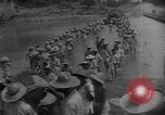 Image of bridge building across Naktong River Korea, 1950, second 41 stock footage video 65675052161
