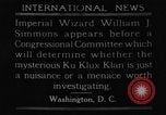 Image of William J Simmons of KKK Washington DC USA, 1921, second 1 stock footage video 65675052456