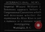 Image of William J Simmons of KKK Washington DC USA, 1921, second 4 stock footage video 65675052456