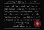 Image of William J Simmons of KKK Washington DC USA, 1921, second 5 stock footage video 65675052456