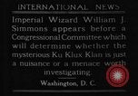 Image of William J Simmons of KKK Washington DC USA, 1921, second 8 stock footage video 65675052456