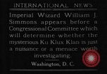 Image of William J Simmons of KKK Washington DC USA, 1921, second 11 stock footage video 65675052456