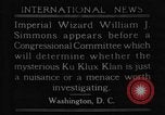 Image of William J Simmons of KKK Washington DC USA, 1921, second 15 stock footage video 65675052456