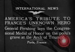 Image of General John Joseph Pershing Paris France, 1921, second 11 stock footage video 65675052461