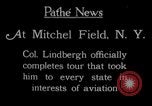 Image of Charles Lindbergh completes 3 month tour in New York Mitchel Field Long Island New York USA, 1927, second 1 stock footage video 65675052495
