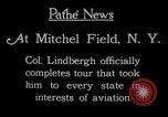 Image of Charles Lindbergh completes 3 month tour in New York Mitchel Field Long Island New York USA, 1927, second 5 stock footage video 65675052495