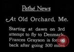 Image femme pilote Frances Grayson Old Orchard Maine USA, 1927, de la seconde 5 séquences d'archives historiques vidéo 65675052496