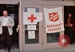 Image of Salvation Army shelter at Rapid City High School following flood Rapid City South Dakota USA, 1972, second 30 stock footage video 65675052512