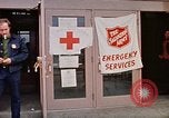 Image of Salvation Army shelter at Rapid City High School following flood Rapid City South Dakota USA, 1972, second 34 stock footage video 65675052512