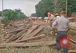 Image of wrecked trailer homes Rapid City South Dakota USA, 1972, second 43 stock footage video 65675052518