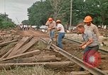 Image of wrecked trailer homes Rapid City South Dakota USA, 1972, second 54 stock footage video 65675052518