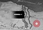 Standbild Karte von Afrika El Alamein Ägypten, 1942, aus Sekunde 35 historischem Filmmaterial Videoclip 65675052596