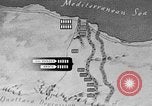 Standbild Karte von Afrika El Alamein Ägypten, 1942, aus Sekunde 41 historischem Filmmaterial Videoclip 65675052596