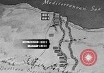 Standbild Karte von Afrika El Alamein Ägypten, 1942, aus Sekunde 46 historischem Filmmaterial Videoclip 65675052596