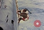 Standbild US Submarine rettet japanischen Überlebenden auf See Pazifik, 1945, aus Sekunde 12 historischem Filmmaterial Videoclip 65675052639