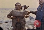 Standbild US Submarine rettet japanischen Überlebenden auf See Pazifik, 1945, aus Sekunde 27 historischem Filmmaterial Videoclip 65675052639