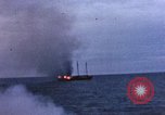 Image of US submarine, USS Tirante (SS-420) attacks Japanese Junk Pacific Ocean, 1945, second 54 stock footage video 65675052643