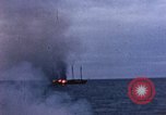 Image of US submarine, USS Tirante (SS-420) attacks Japanese Junk Pacific Ocean, 1945, second 56 stock footage video 65675052643