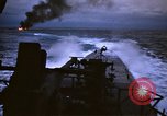 Standbild Japanische Schiff Brennen von Amerikanischen u-boot Angriff Palau Inseln, 1945, aus Sekunde 42 historischem Filmmaterial Videoclip 65675052652