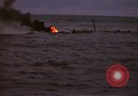 Standbild Japanische Schiff Brennen von Amerikanischen u-boot Angriff Palau Inseln, 1945, aus Sekunde 62 historischem Filmmaterial Videoclip 65675052652