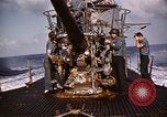 Image of Submarine USS Barb attacks Japanese ship Pacific Ocean, 1945, second 56 stock footage video 65675052655