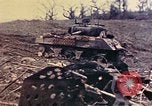 Image of demolished US tanks Okinawa Ryukyu Islands, 1945, second 46 stock footage video 65675052764