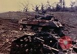 Image of demolished US tanks Okinawa Ryukyu Islands, 1945, second 54 stock footage video 65675052764